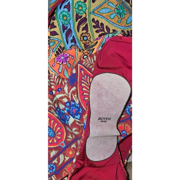 New Free People BOTEH Es Canar Theo One-Piece Swimsuit $241 X-SMALL Retro Floral - Picture 9 of 9